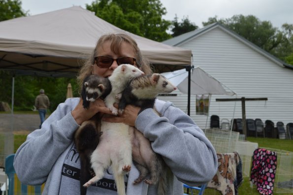 Tina with Mala, Odie, Ferg (2)